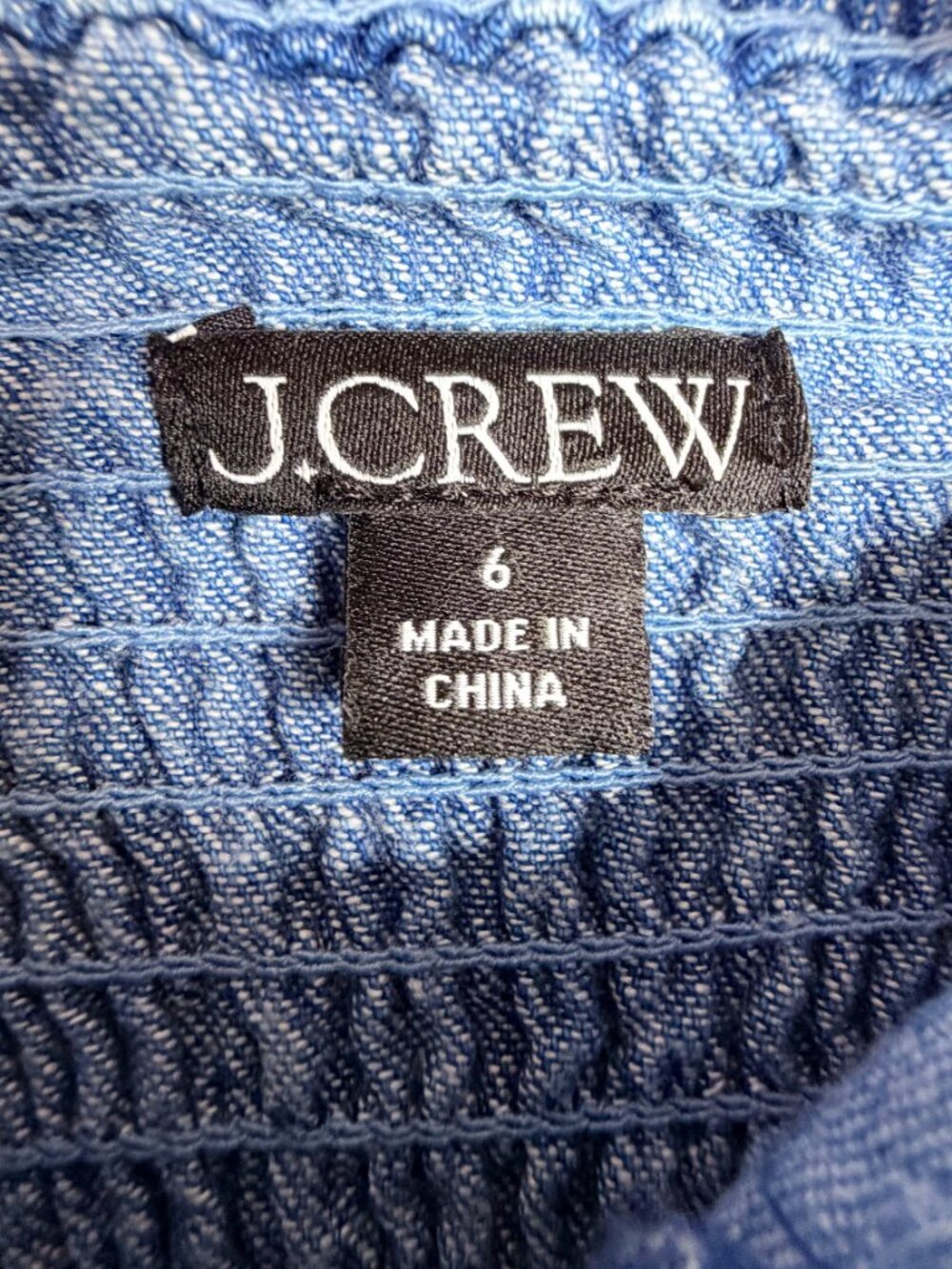 2/$30 J. Crew Pleated Chambray Dress Azalea Wash 6 #A3163 - Picture 9 of 12